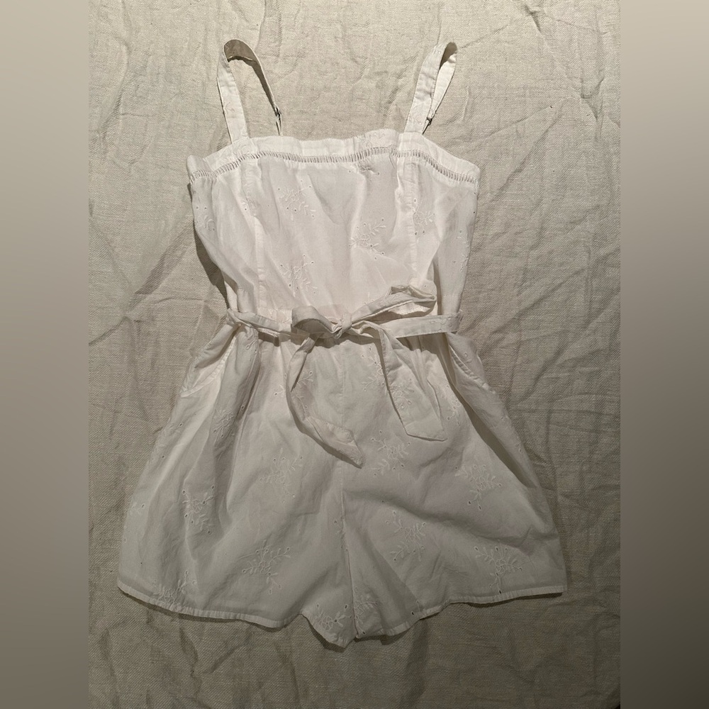 Hollister White Eyelet Romper